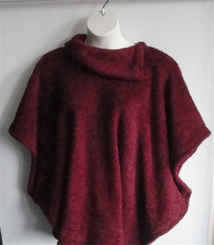 Berry Chenille Fleece Post Surgery Side Opening Post Surgery Sweater