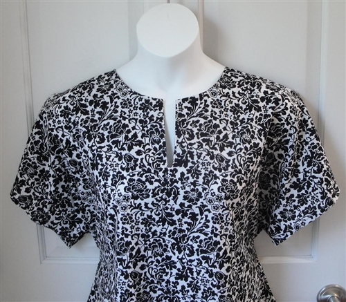 Gracie Shirt - Black/White Floral 1 | Woven Fabrics