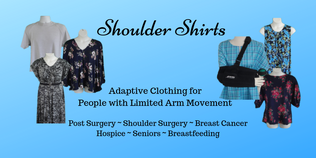 MAI Post Shoulder Surgery Shirts Chemo Clothing Women Long Sleeve Shirt 