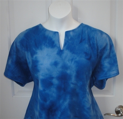 Royal Tie Dye Fleece Post Surgery Shirt - Cathy