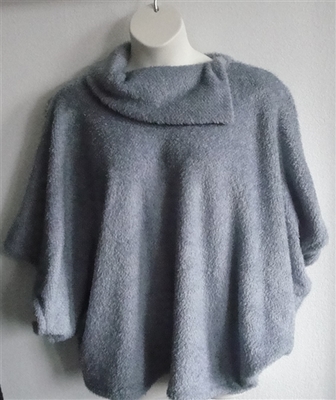 Emily Side Opening Sweater - Steele Gray Chenille Fleece | Sweaters