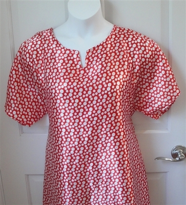 Red Dot Silky Post Surgery Gown