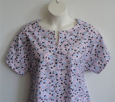 Blue/Pink Butterfly Post Surgery Shirt - Gracie