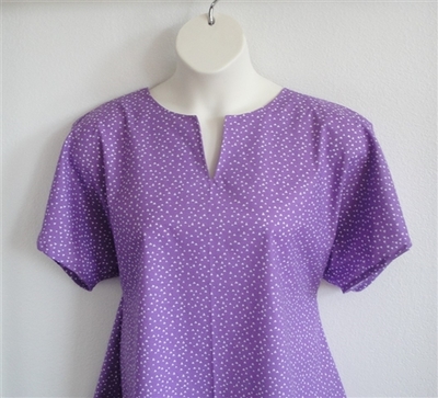 Purple Triangles Cotton Post Surgery Shirt