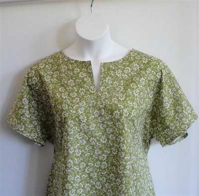 Gracie Shirt - Olive Green Floral | Woven Fabrics