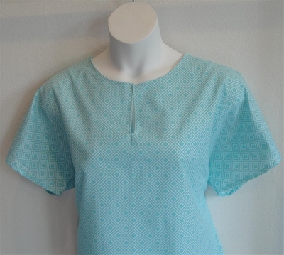 Turquoise Diamond Geometric Post Surgery Shirt - Gracie