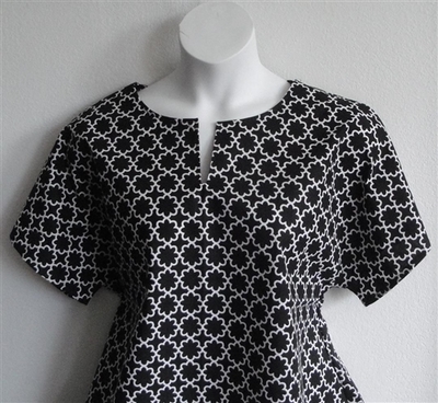 Black Flower Outline Post Surgery Shirt