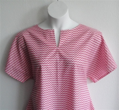 Pink/White Chevron Adaptive Clothing Shirt - Gracie