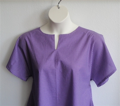 Purple Small Dot Post Surgery Shirt - Gracie