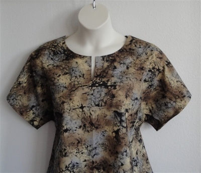 Black/Gold Marble Post Surgery Cotton Gracie Shirt