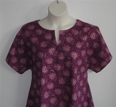 Gold/Purple Floral Post Surgery Shirt - Gracie