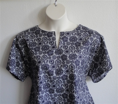 Navy/Gray Floral Post Surgery Shirt