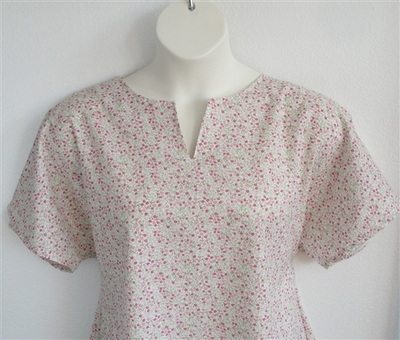 Gracie Shirt - Petite Pink Floral  (L-2X) | Woven Fabrics