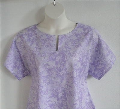 Lavender Marble Cotton Post Surgery Gracie Shirt