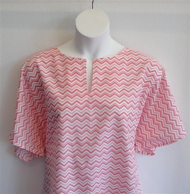 Pink Chevron Post Surgery Shirt - Gracie