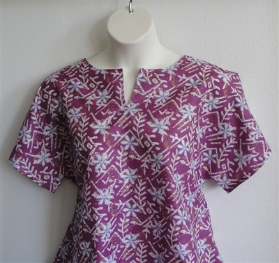 Gracie Shirt - Purple Floral Poly | Woven Fabrics