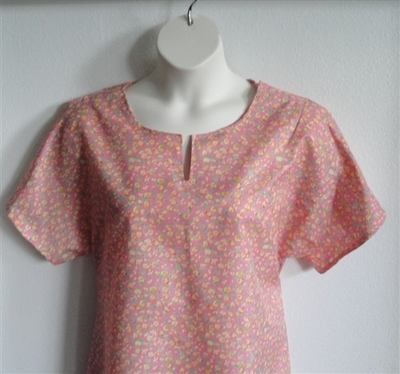 Gracie Shirt - Pink/Yellow Floral Poly | Woven Fabrics