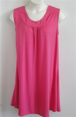 Heidi Nightgown - Bright Pink Poly Knit | Sleeveless Gowns
