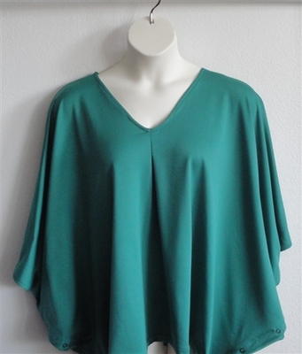 Kiley Side Opening Shirt - Emerald Teal Green Wickaway | Side Opening Shirts