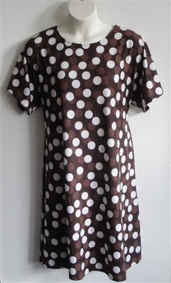 Brown Dot Cotton Post Surgery Nightgown