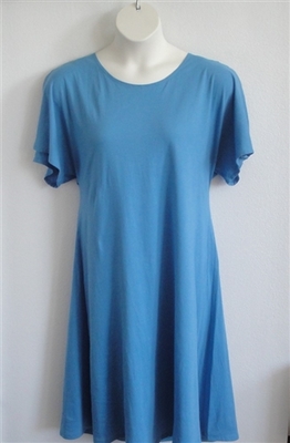 Orgetta Nightgown - Light Blue Cotton Knit | Knit Gowns