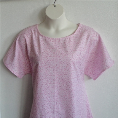 Pink Stars Flannel Nightgown - Orgetta