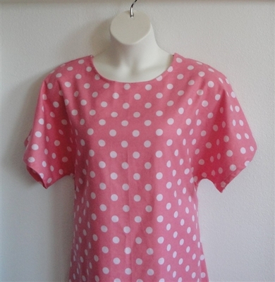 Orgetta FLANNEL Nightgown - Large Pink Dot | Flannel Gowns