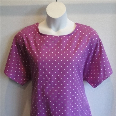 Orgetta FLANNEL Nightgown - Magenta Dot | Flannel Gowns