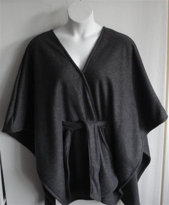 Shandra FLEECE Cape - Charcoal Gray | Outerwear/Capes