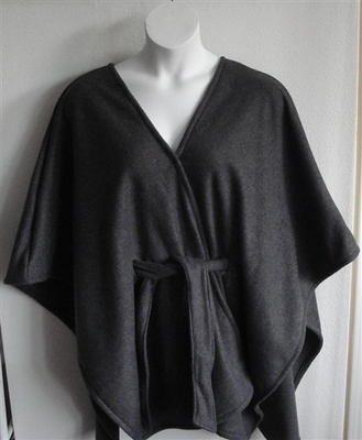 Shandra FLEECE Cape - Charcoal Gray | Outerwear