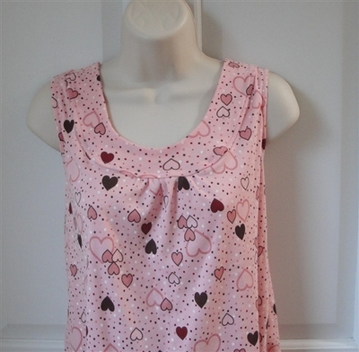 Pink Heart/Dot Cotton Knit Post Surgery Shirt - Sara