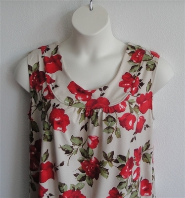 Red Rose Rayon Post Surgery Shirt - Sara