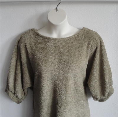 Tan Chenille Fleece Post Surgery Sweater - Jan