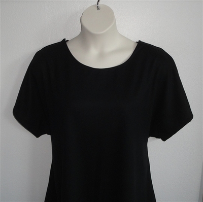 Black French Terry adaptive clothing shirt for post rotator cuff surgery