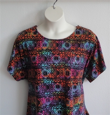 Tracie Shirt - Rainbow Aztec Rayon Knit | Knits