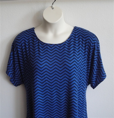 Royal/Black Chevron Rayon Post Surgery Shirt