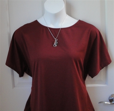 Burgundy Wickaway Post Surgery Tracie Shirt