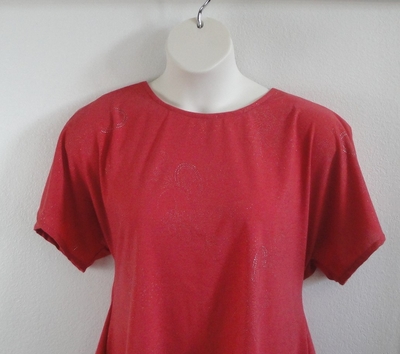 Dark Coral Shimmer Cotton Post Surgery Shirt