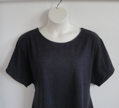Charcoal Gray Cotton post surgery shirt for shoulder surgery