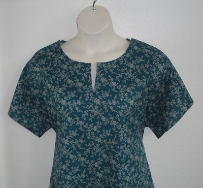 Gracie Shirt - Teal Vine Floral | Woven Fabrics