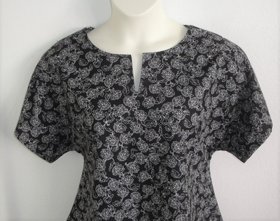 Gracie Shirt - Black/White Floral Cotton | Woven Fabrics