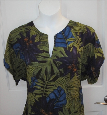 CLEARANCE --Gracie Shirt - Purple/Green Tropical (XS & SMALL ONLY) | Short Sleeve Shirts