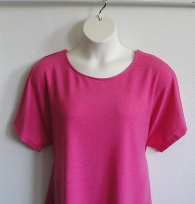 SECOND --Tracie Shirt - Bright Pink French Terry (MEDIUM ONLY) #27 | Short Sleeve Shirts