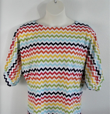 Rainbow Chevron Cotton Post Surgery Shirt - Libby
