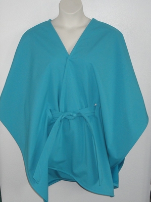 Shandra Soft Shell Fleece Cape - Aqua/Aqua | Outerwear/Capes