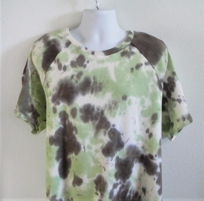 Unisex/Men Post Surgery Shirt - Green Tie Dye