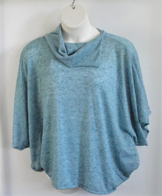 Teal Heather Combo Side Opening Post Surgery Sweater - Emily