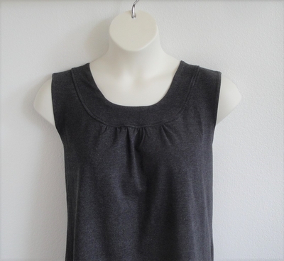 Charcoal Cotton Post Surgery Shirt - Sara