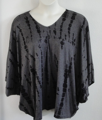 Burgundy/Gold/Brown Batik Side Opening Shirt - Kiley
