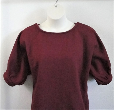 Burgundy Sweatshirt Post Surgery Shirt - Libby